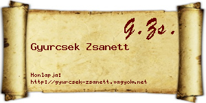 Gyurcsek Zsanett névjegykártya